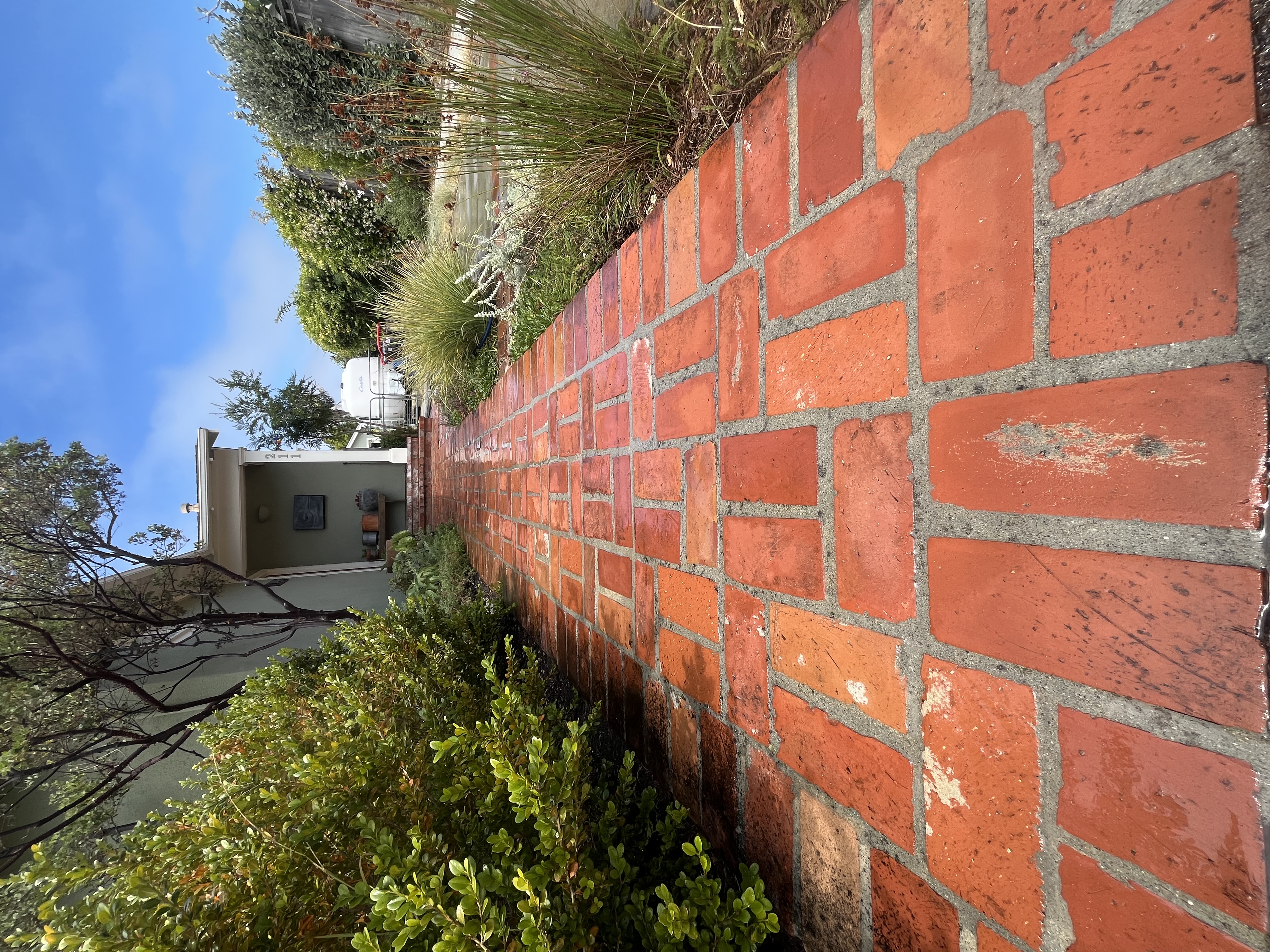 After walkway cleaning